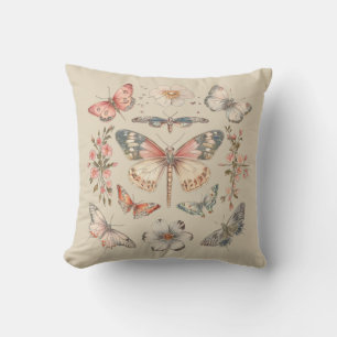 Coussin Boho Cottagecore Papillon Monarque