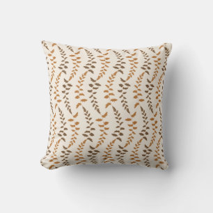 Coussin Boho Cream Fern Strings - motif sans soudure.