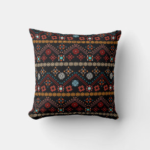 Coussin Boho Ethnique : Tribal Coloré Sans Couleur.