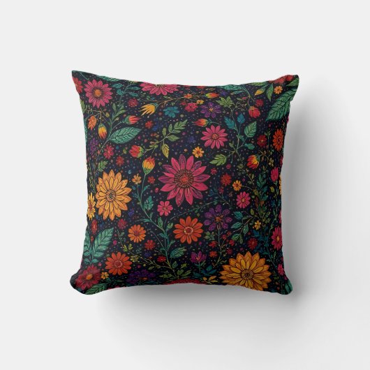 Coussin Boho floral (Recto)