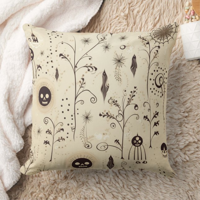 Coussin Boho Halloween Masques et Motif de torrents botani (Couverture)