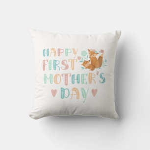 Coussin Boho Happy First Mothers Jour 1ère Fête Maman