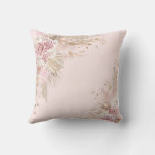 Coussin Boho Highland Vache rose Or Floral Baby Girl (Verso)