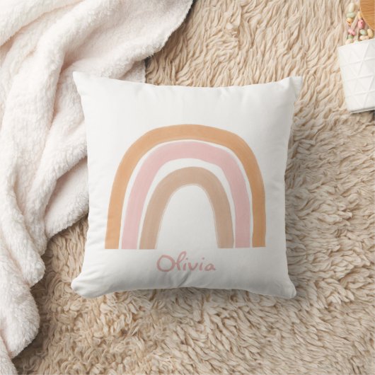 Coussin Boho moderne Rainbow Name Jeu d'oreiller (Couverture)