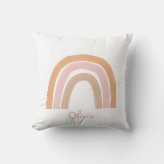 Coussin Boho moderne Rainbow Name Jeu d'oreiller (Recto)
