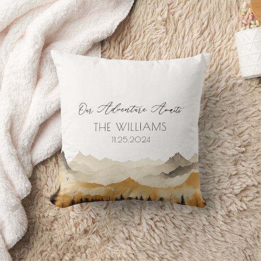 Coussin Boho Mountain Mariage Couple (Couverture)