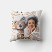 Coussin Boho Muté Forme Coeur Photo (Verso)