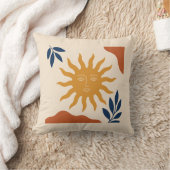 Coussin Boho Mystical Celestial Sun Face Cushion (Couverture)