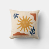Coussin Boho Mystical Celestial Sun Face Cushion (Recto)