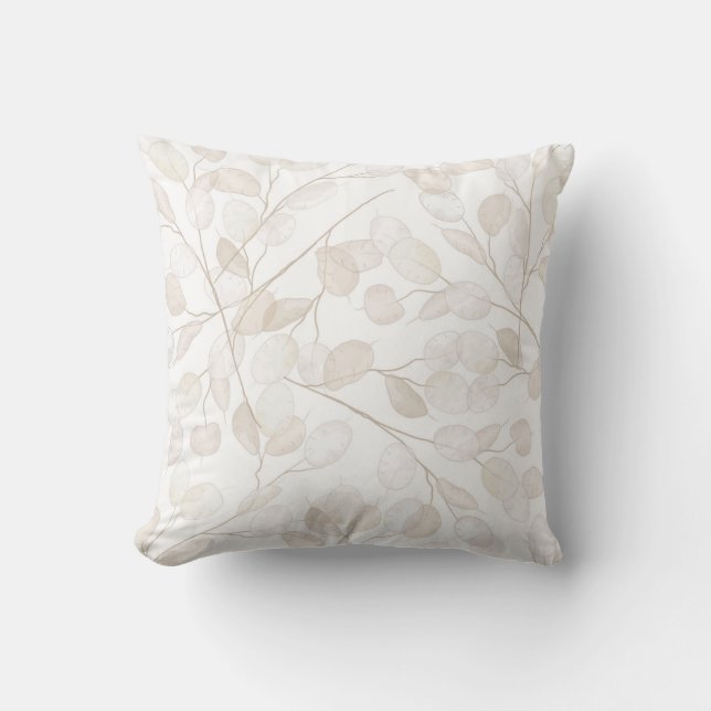 Coussin Boho Neutral Lunaria (Recto)