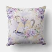 Coussin Boho Pampas Herbe Purple Floral Rocal Horse (Verso)