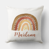 Coussin Boho Rainbow Bohemian Baby Nursery Neutral Sun (Recto)