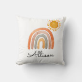 Coussin Boho Rainbow et Sun Watercolor (Recto)