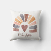 Coussin Boho Rainbow Heart Terracotta Bisque Nursery (Verso)
