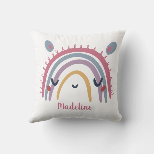 Coussin Boho Rainbow Pastel (Verso)