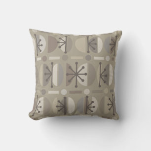 Coussin Boho Retro Bowls Lines Taupe