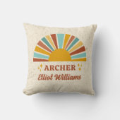 Coussin Boho Retro Sunshine Nom (Recto)