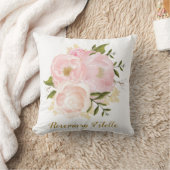 Coussin Boho rougissent décor floral rose de crèche de (Couverture)