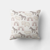Coussin Boho Safari Animaux Pastel Baby shower Thon (Verso)