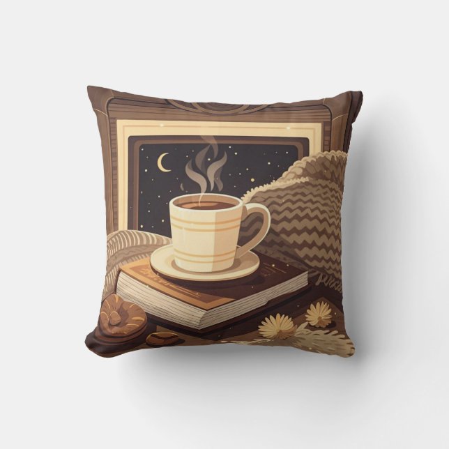 Coussin Boho Soirée cosy - Célébrez des nuits douillettes (Recto)