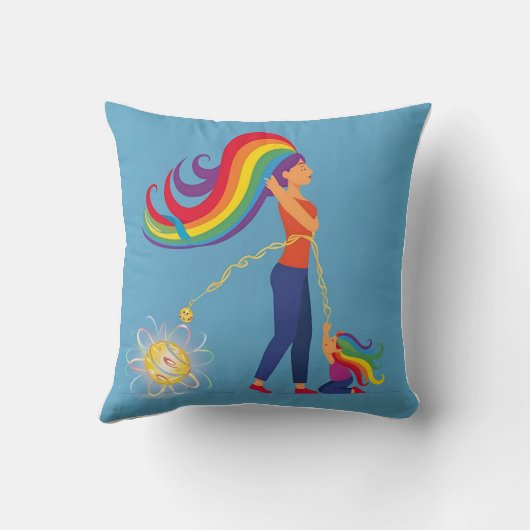 Coussin Boho Strong Mama : Brave Love Inarrêtable (Verso)