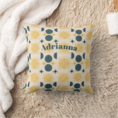 Coussin Boho Sun Moon Stars Blue Yellow Personnalisé (Couverture)