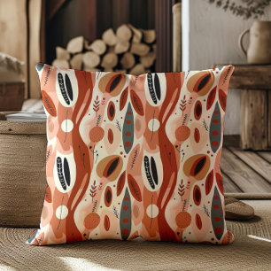 Coussin Boho Terra Cotta tons Terre Chaude Abstraits