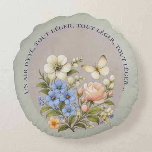 coussin boho un air d'été botanique (Dos)