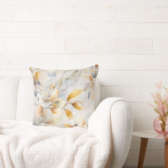 Coussin Boho Watercolor Elegant Wildflower (Canapé)