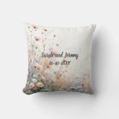 Coussin Boho Watercolor Fleur sauvage Floral Personnaliser (Recto)