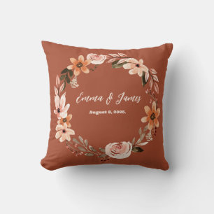 Coussin Boho Watercolor Floral Personnalisé