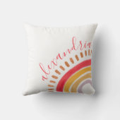 Coussin Boho Watercolor Rainbow Name Nursery (Verso)