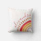 Coussin Boho Watercolor Rainbow Name Nursery (Recto)