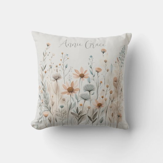 Coussin Boho Wildflower (Recto)
