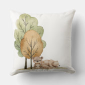 Coussin Boho Woodland Animaux Baby (Verso)