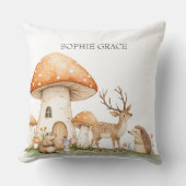 Coussin Boho Woodland Animaux Baby (Recto)