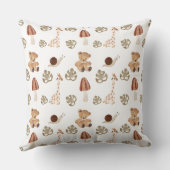 Coussin Boho Woodland Jungle Motif animal (Verso)