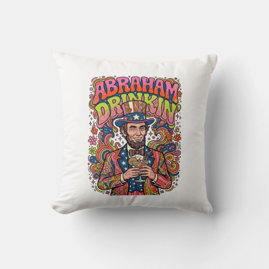 Coussin Boire Abraham Patriotique Rétro (Recto)