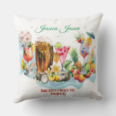 Coussin Boire Sur Les Plages Cocktail Fruit Bachelorette P (Verso)