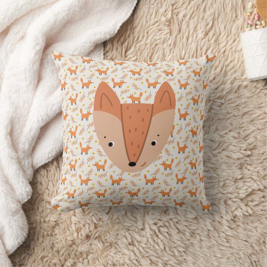 Coussin Bois Animaux Boho Design Fox (Couverture)