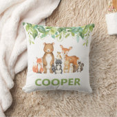 Coussin Bois Animaux Végétation Enfants Nourriture Décor S (Couverture)