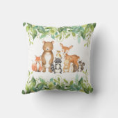 Coussin Bois Animaux Végétation Enfants Nourriture Décor S (Verso)