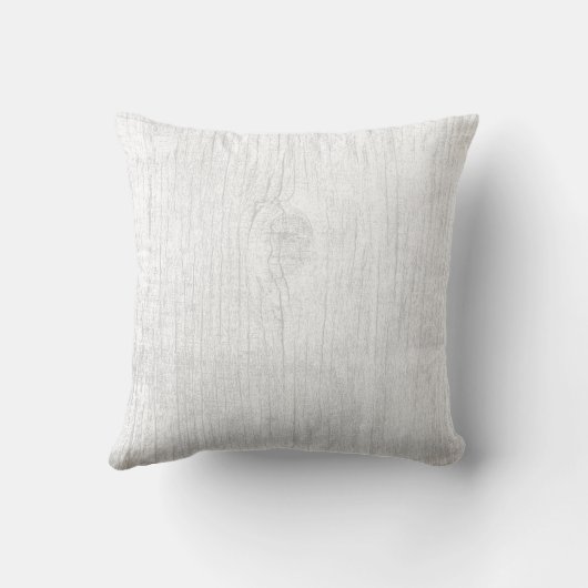 Coussin Bois blanc élégant de monogramme rustique de (Verso)