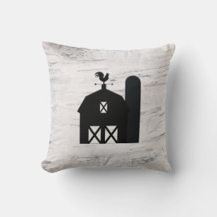 Coussin Bois de bouleau blanc Maison de ferme rustique Gra