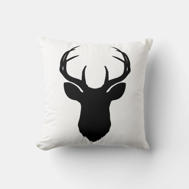 Coussin Bois de cerf Buck Rustique Maison de ferme Minimal (Recto)