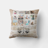 Coussin Bois de cerf de la première année photo Collage (Verso)