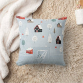 Coussin Bois d'hiver Monogramme Scandinave Folk Art (Couverture)