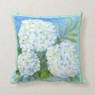 Coussin Bois flottant à la plume blanc Hydrangea