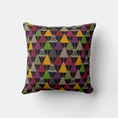 Coussin bois géo arbres foncé (Verso)