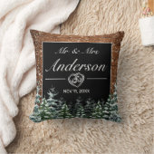 Coussin Bois neige et forêt Mariage noir (Couverture)